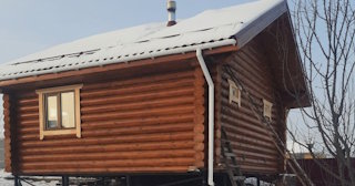 Баня из оцилиндрованного бревна под ключ в изобильном - от 132353 рублей